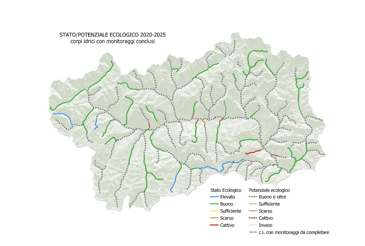 Lo stato potenziale/ecologico dei torrenti