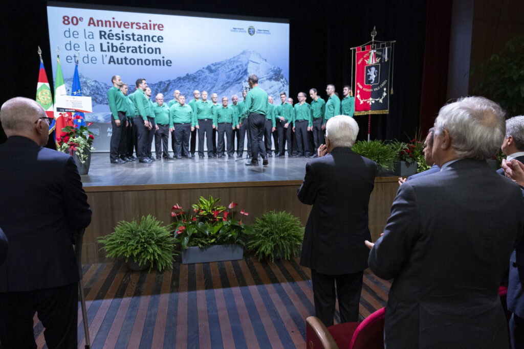 Il Presidente della Repubblica Sergio Mattarella in occasione dell’80° anniversario della resistenza, della liberazione e dell’autonomia della Valle d’Aosta