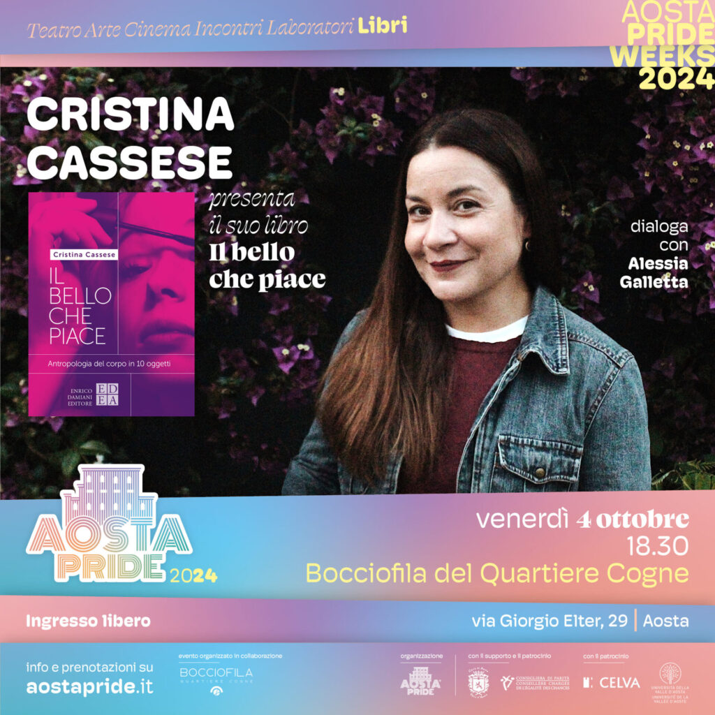 Aostapride presentazione del libro Cristina Cassese