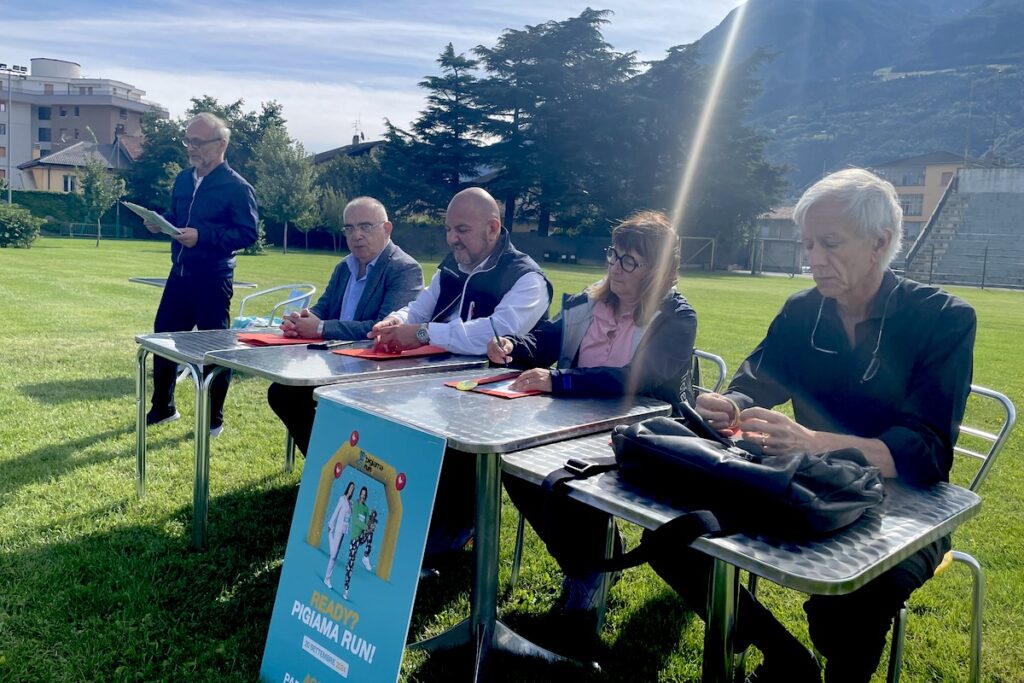 La presentazione della Pigiama Run, ad Aosta