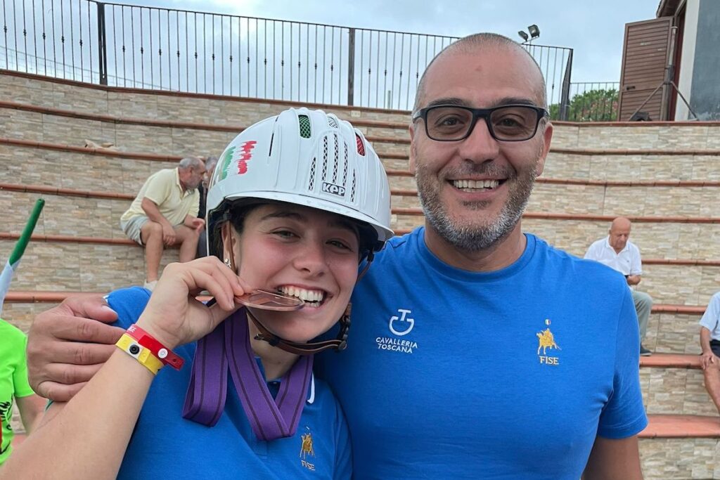 Martina Pisano con il papà Roberto