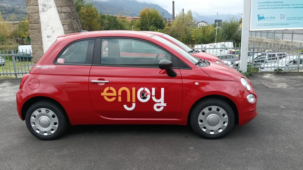 Anche ad Aosta un Enjoy point dove trovare le vetture del car-sharing targato Eni