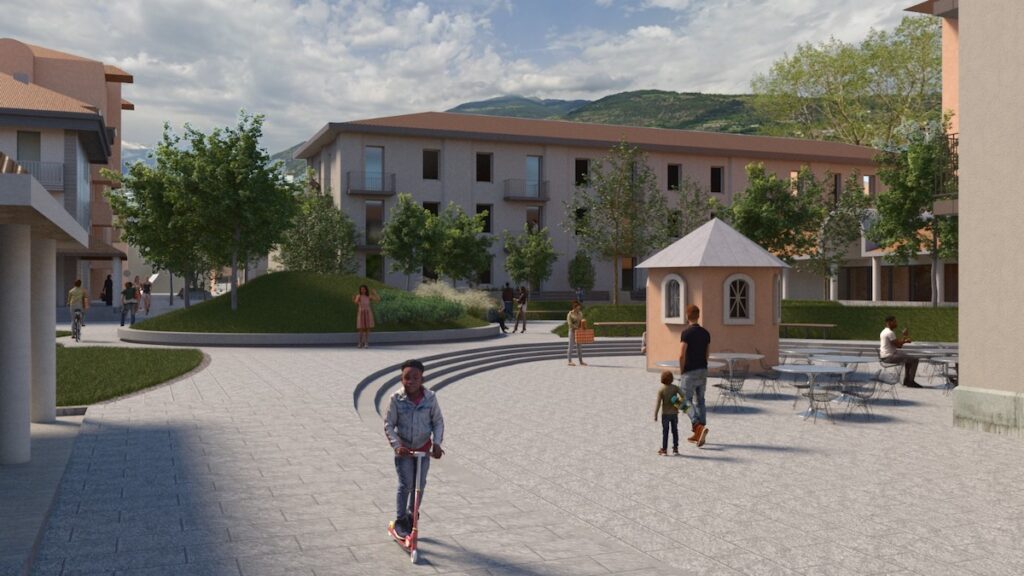 I rendering degli interventi nel quartiere Cogne di Aosta