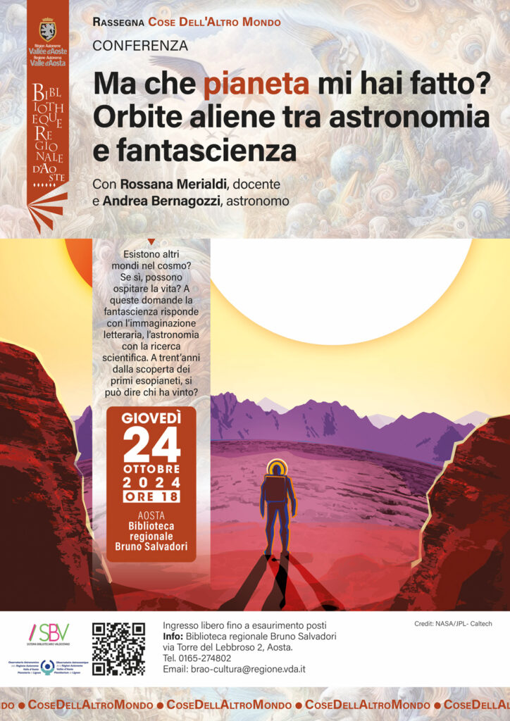 Locandina conferenza astronomia e fantascienza