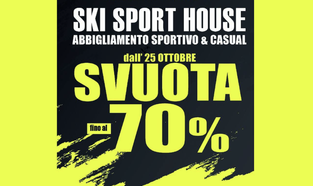 Grande svendita da Ski Sport House: sconti fino al 70% su abbigliamento e calzature sportive!