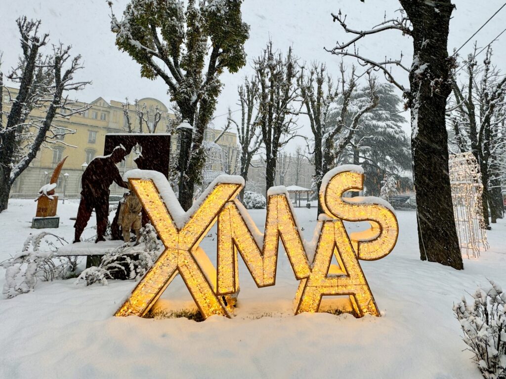 Aosta sotto la neve