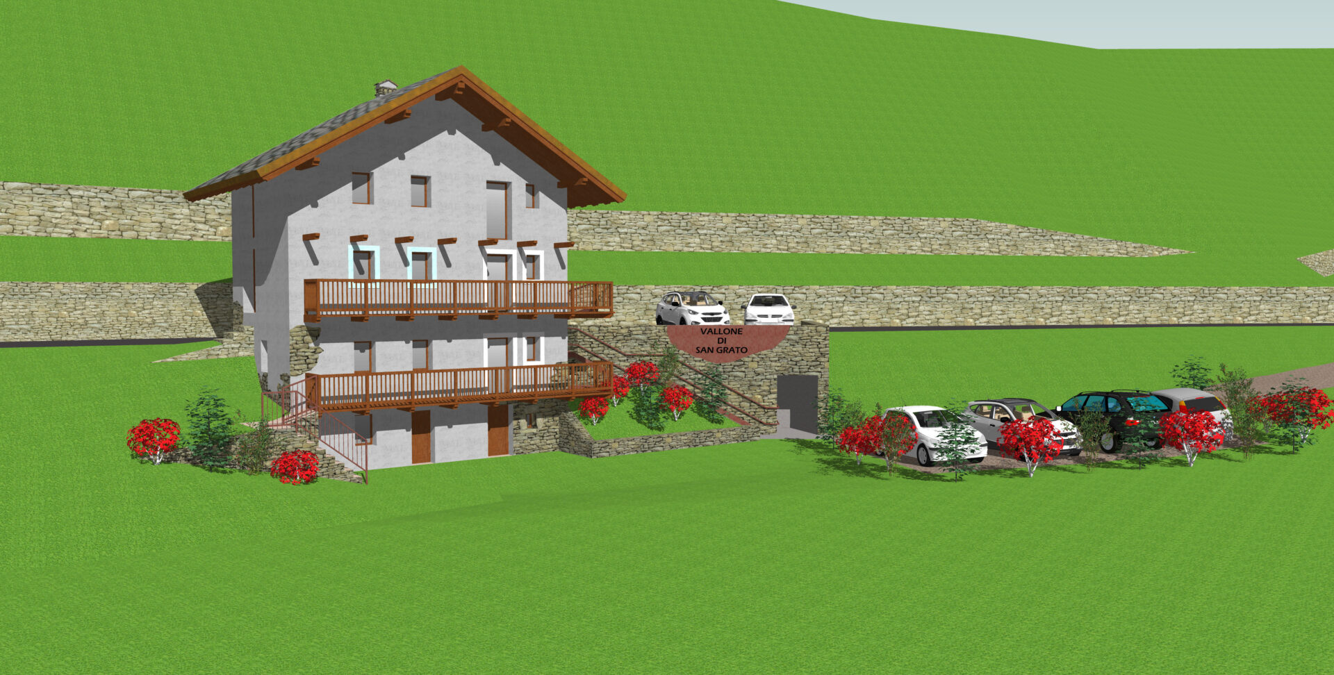 Il rendering di Casa Linty