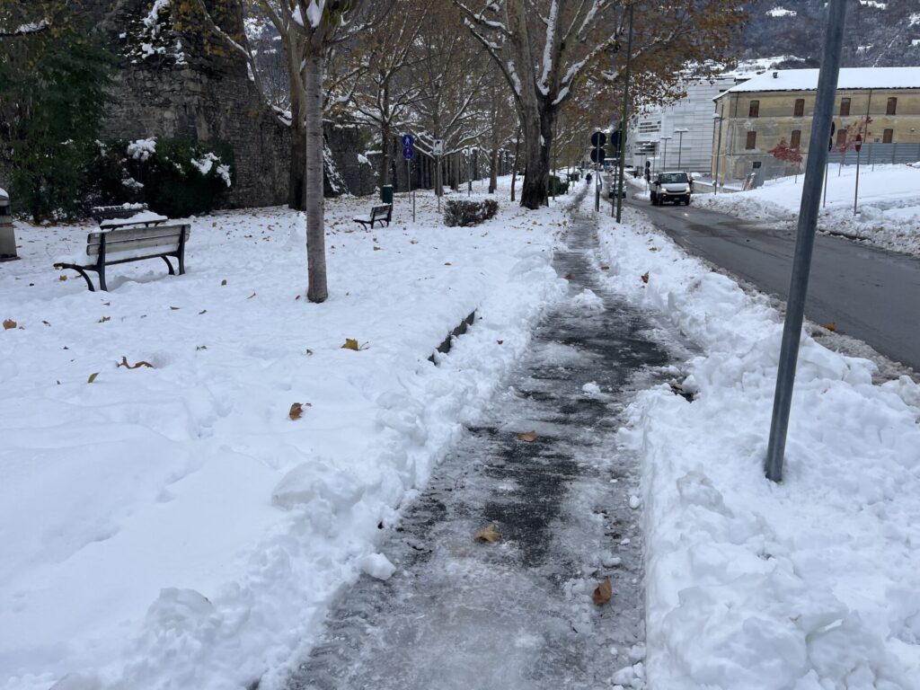 Ciclabile neve Aosta