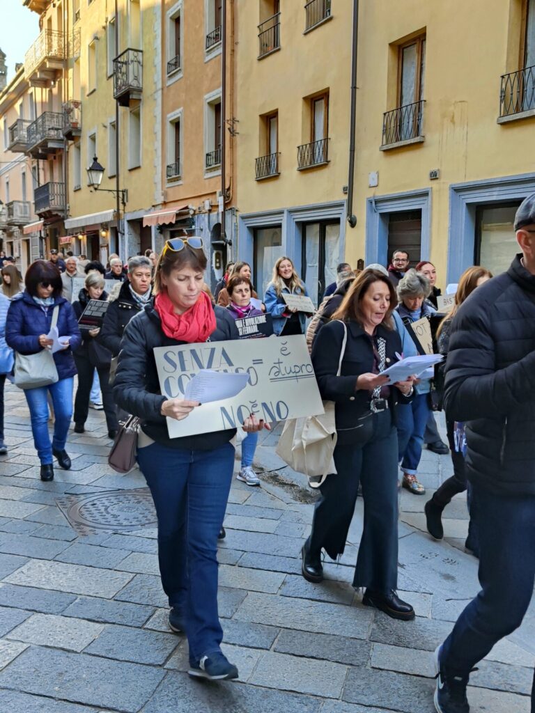 Corteo ad Aosta contro la violenza sulle donne