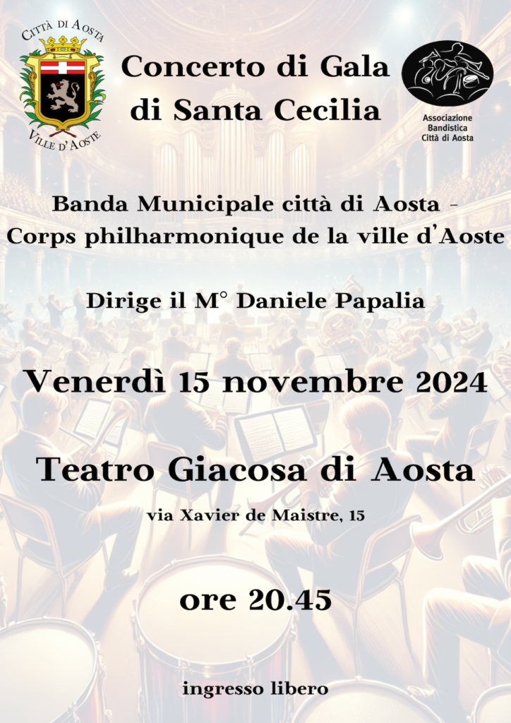 Locandina Santa Cecilia - Banda Aosta