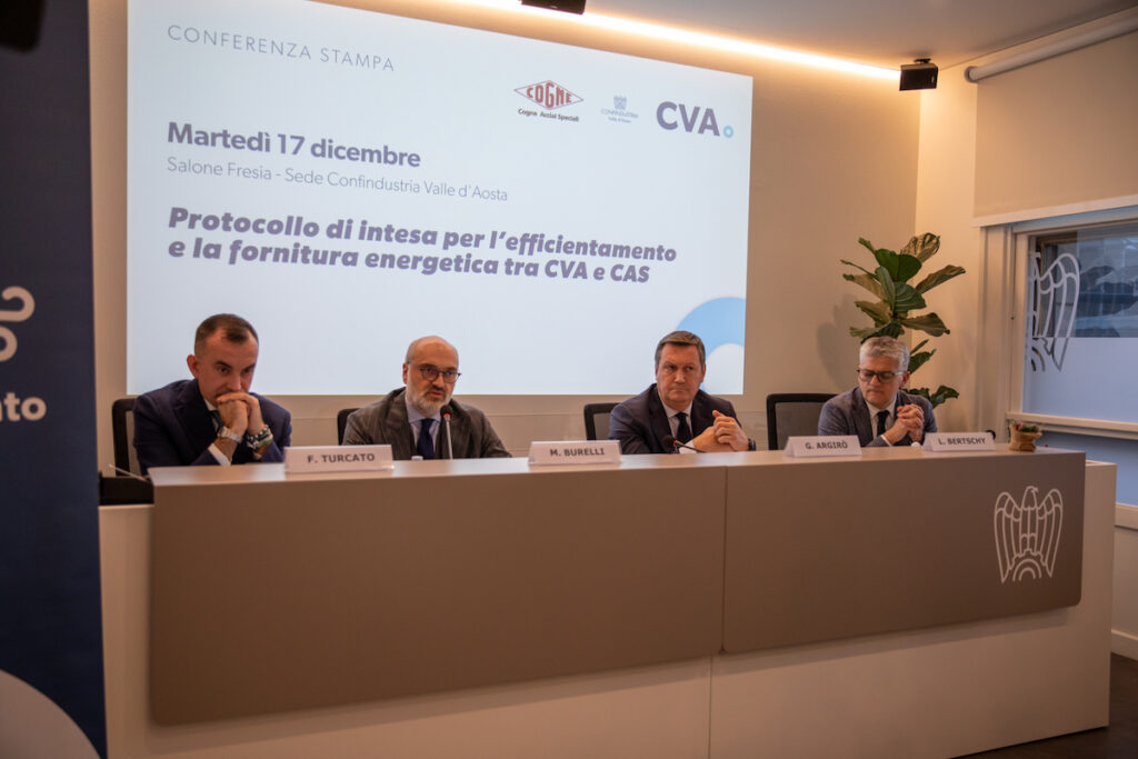 CVA e Cogne Acciai Speciali firmano un protocollo d’intesa per l’efficientamento energetico