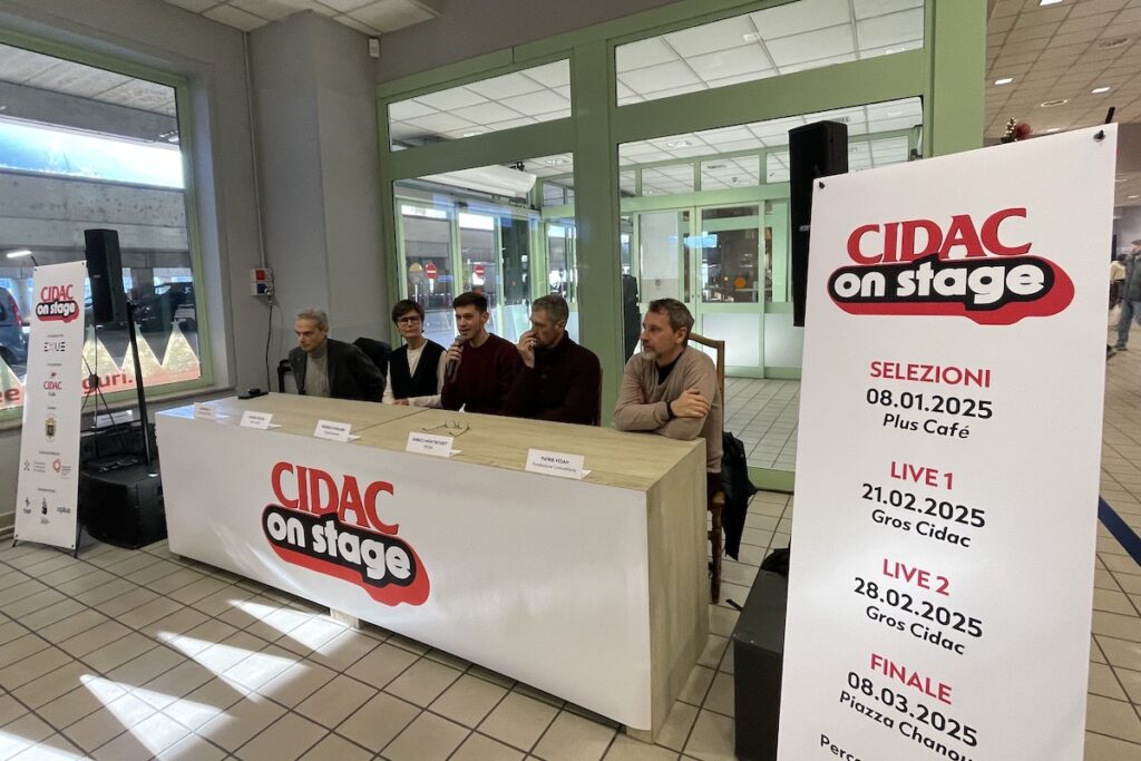 Il lancio del contest "Cidac On Stage". Da sx: Nuti, Celesia, Ferraris, Montrosset e Vesan