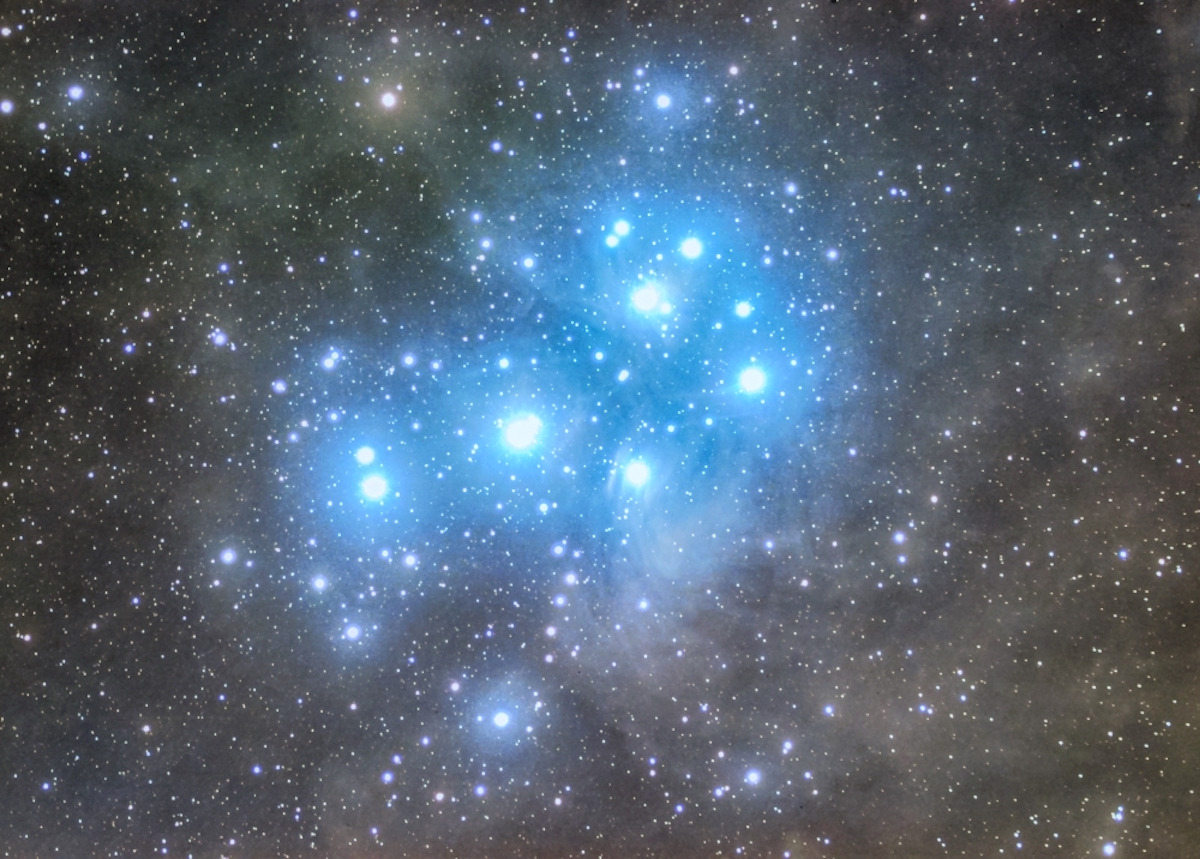 L’ammasso stellare aperto delle Pleiadi M45 ripreso durante il 31° Star Party a Saint-Barthélemy. Credit: Lorenzo Condello/Osservatorio Astronomico di Genova - Sezione Astrofili dell'Università Popolare Sestrese - Associazione Culturale Onlus