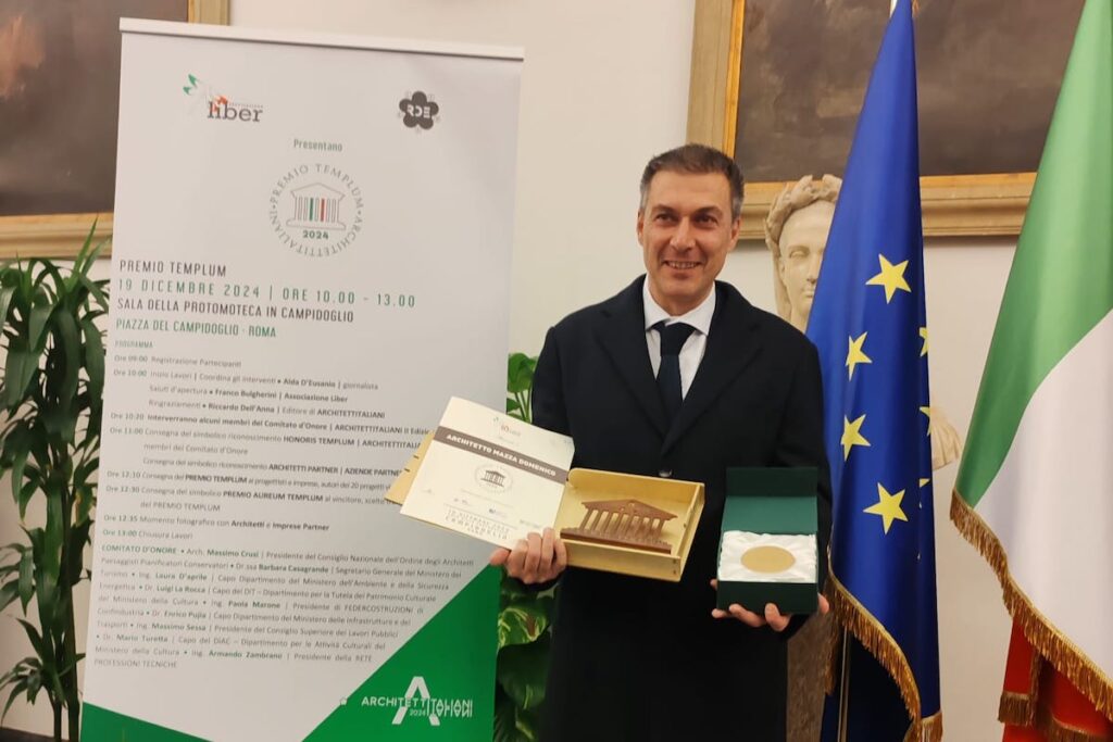 L’architetto valdostano Domenico Mazza ha vinto il Premio Aureum Templum