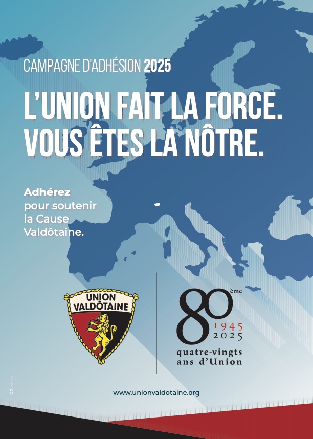 Affiche Campagne Adhesion Union Valdotaine