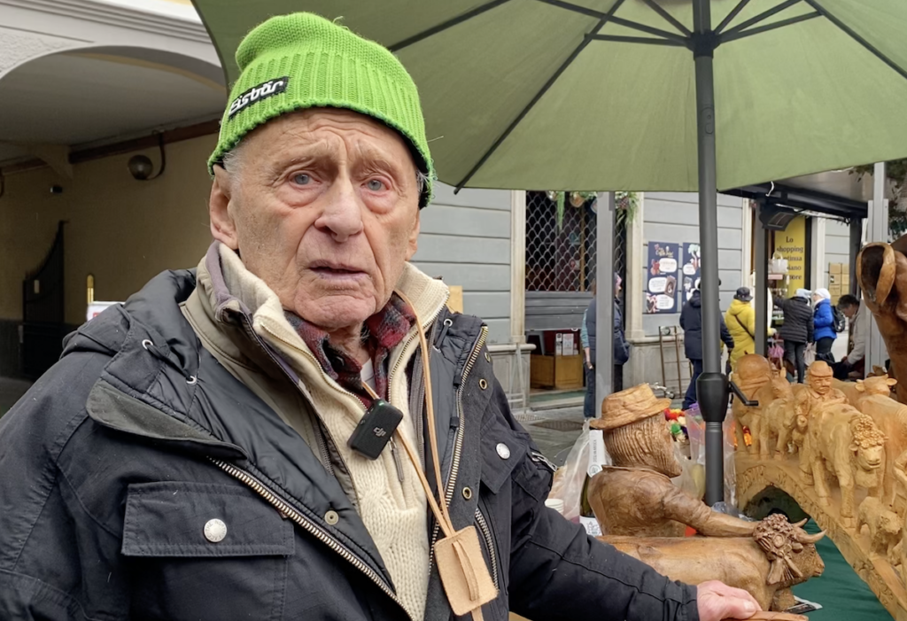 Ferdinando “Nino” Casetta, alla Fiera di Sant’Orso a 92 anni