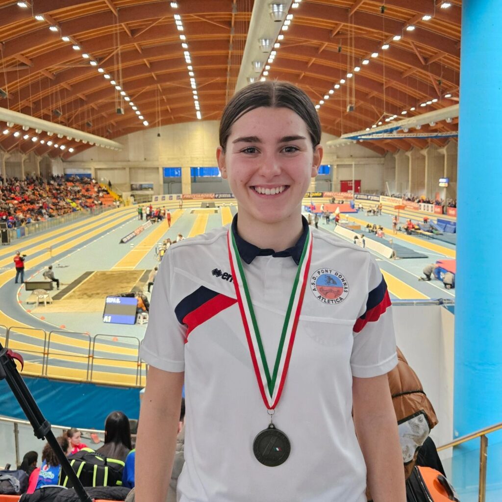 Buon 7° posto nei 400m per Carlotta Giovanetto agli Italiani indoor allievi di atletica