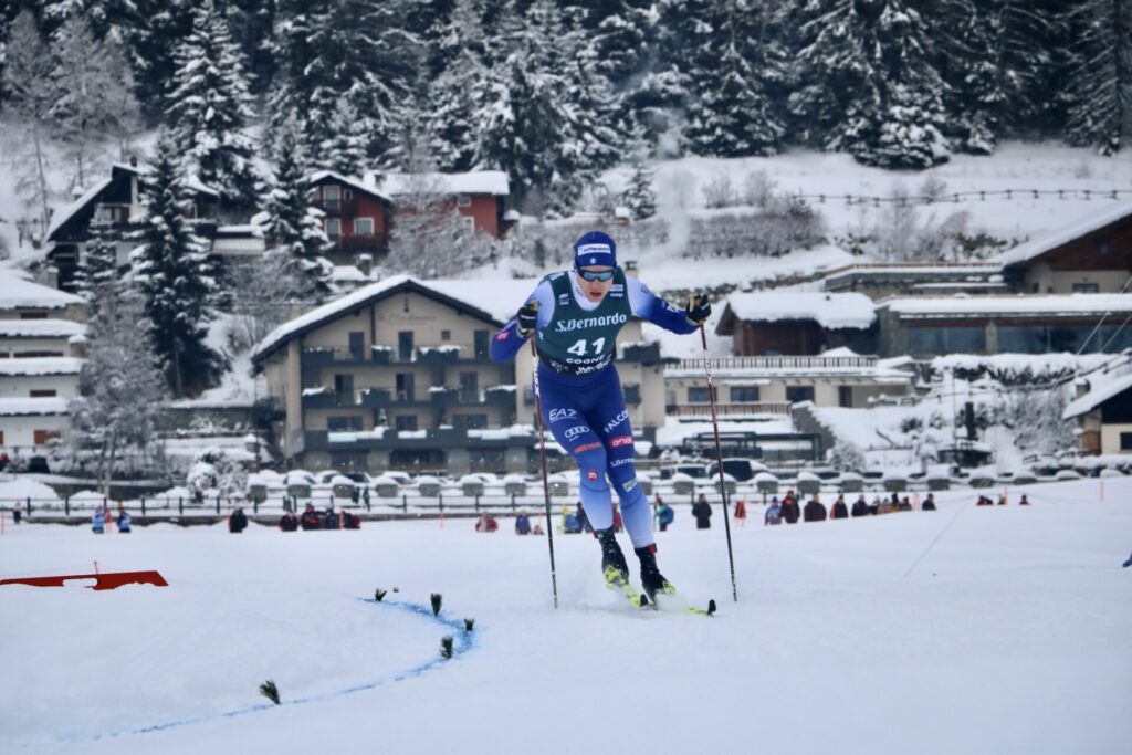 Davide Graz Coppa del mondo di sci di fondo Cogne foto di Nicole Jocollé