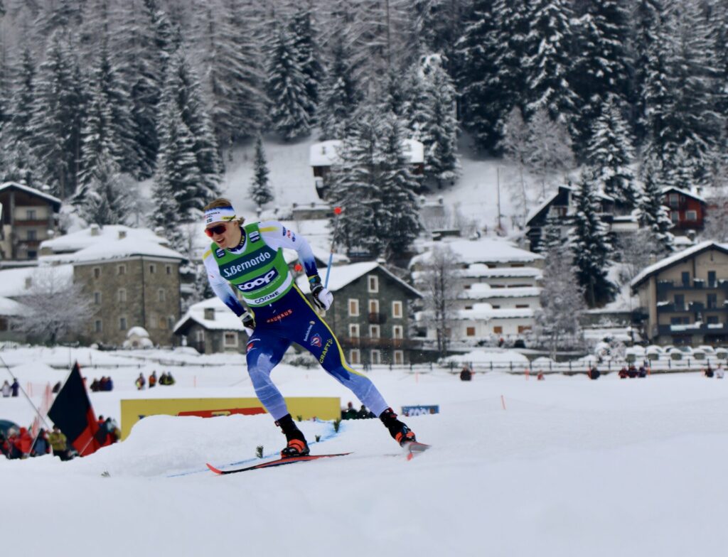 Edvin Anger Coppa del mondo di sci di fondo Cogne foto di Nicole Jocollé