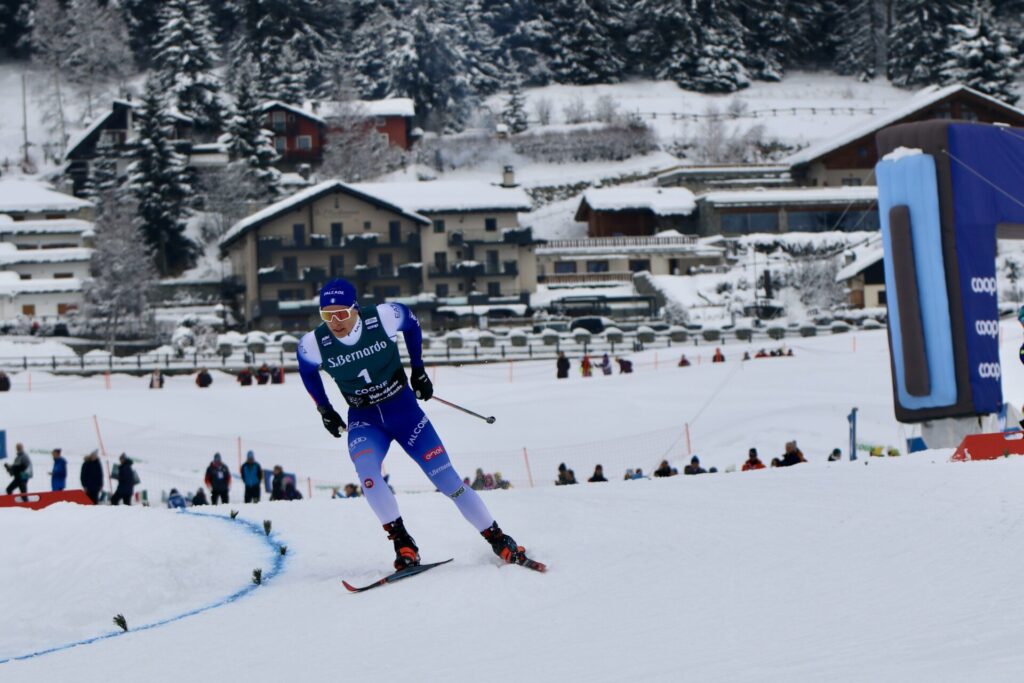 Elia Barp Coppa del mondo di sci di fondo Cogne foto di Nicole Jocollé