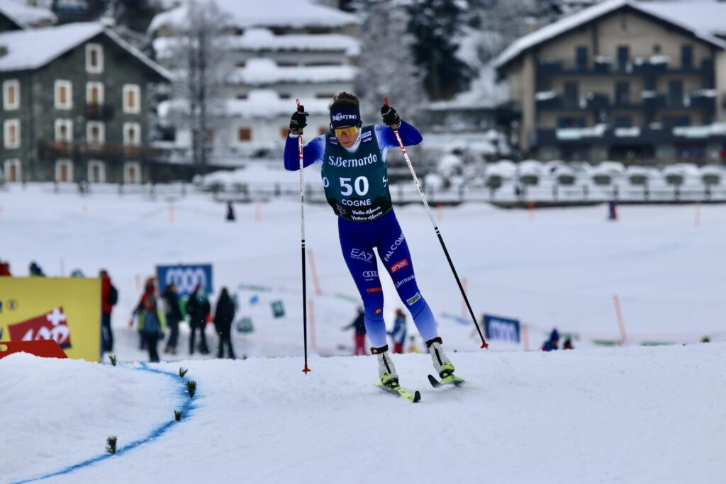 Simone Mocellini Coppa del mondo di sci di fondo Cogne foto di Nicole Jocollé