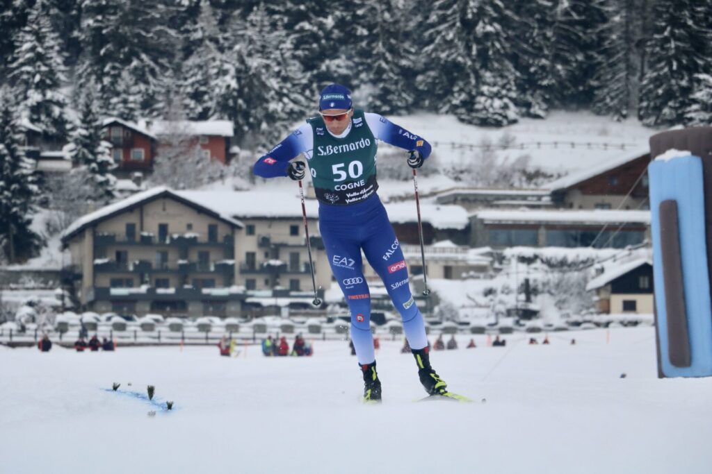 Simone Mocellini Coppa del mondo di sci di fondo Cogne foto di Nicole Jocollé