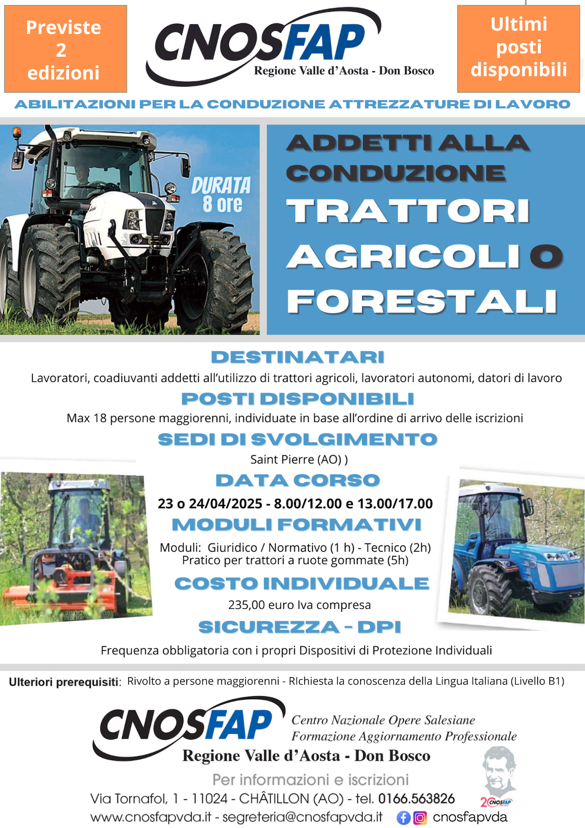 Cnos corso trattori