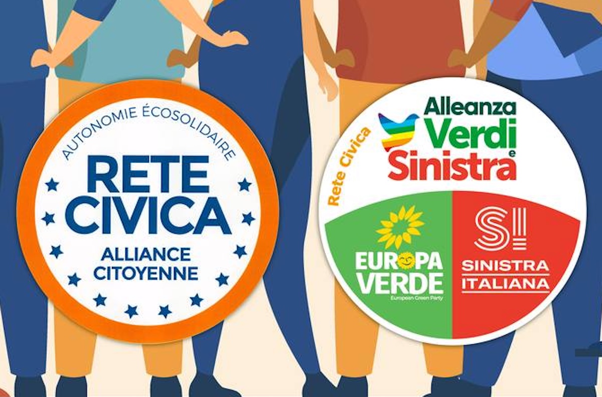 Il simbolo di Rete civica con Sinistra italiana