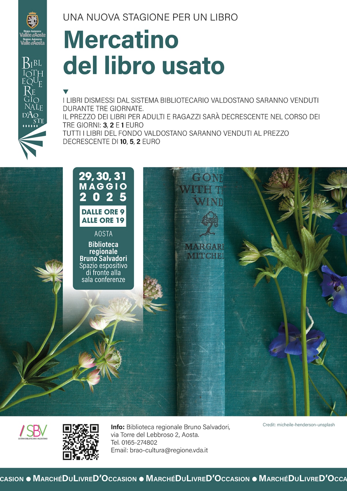 Mercatino libro usato biblioteca - locandina