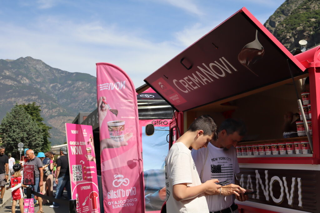 Partenza a Verrès del Giro d