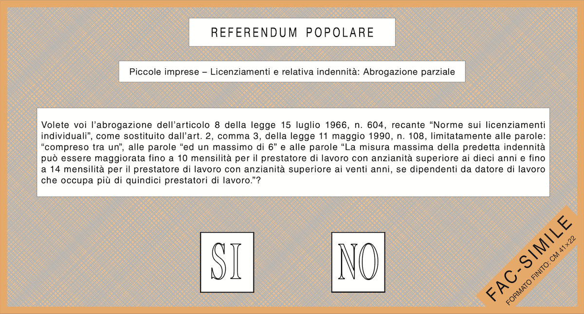 Referendum 2025 - Quesito numero 2