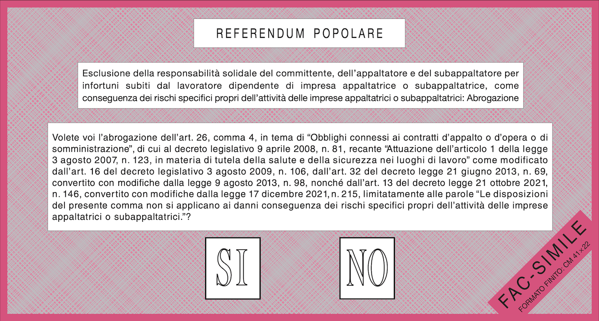 Referendum 2025 - Quesito numero 4