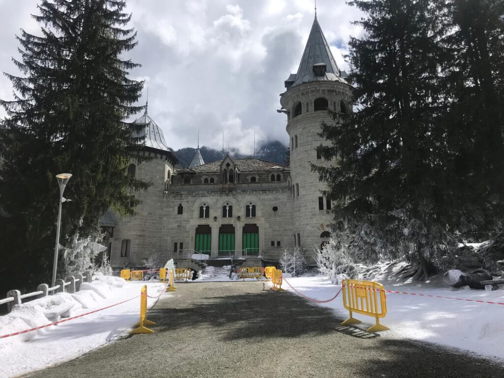 Riprese Delitto sulle nevi al castel Savoia di Gressoney Saint Jean