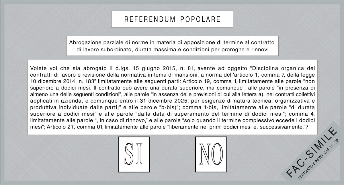 Referendum 2025 - Quesito numero 3
