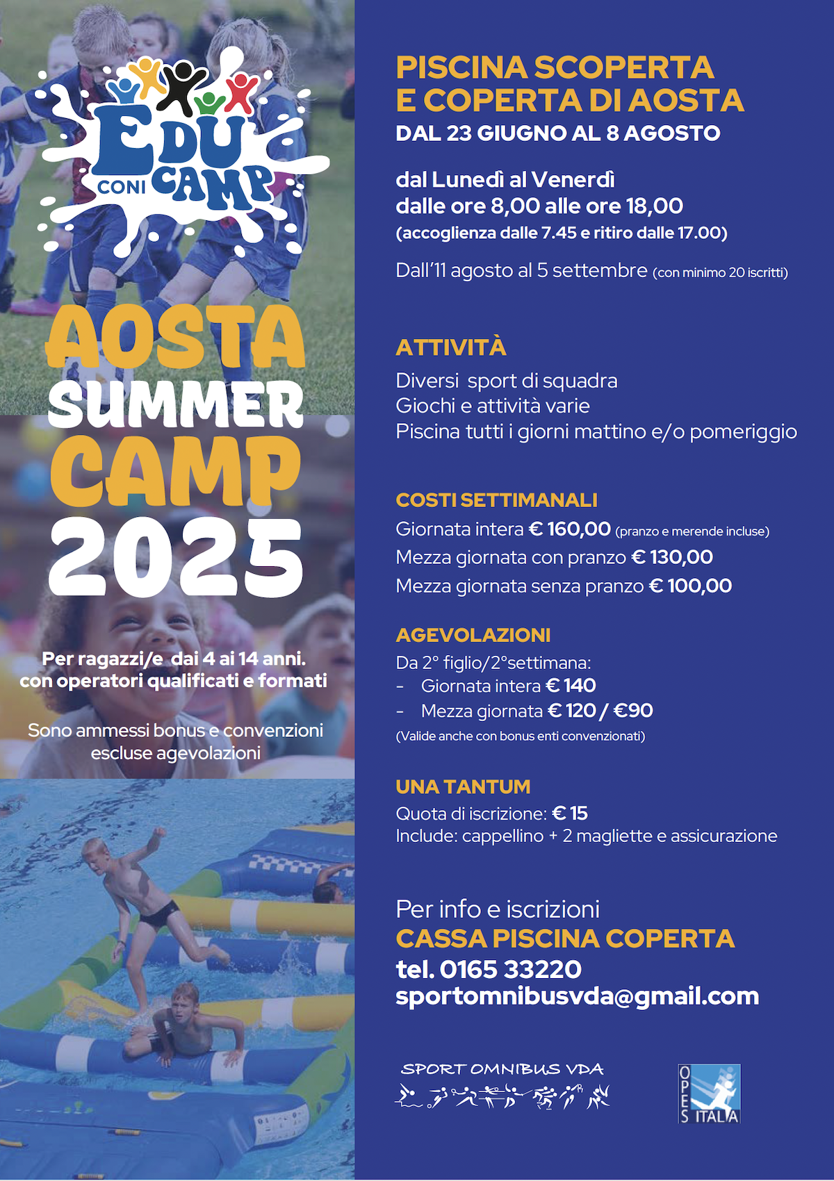 Aosta Summer Camp piscina scoperta