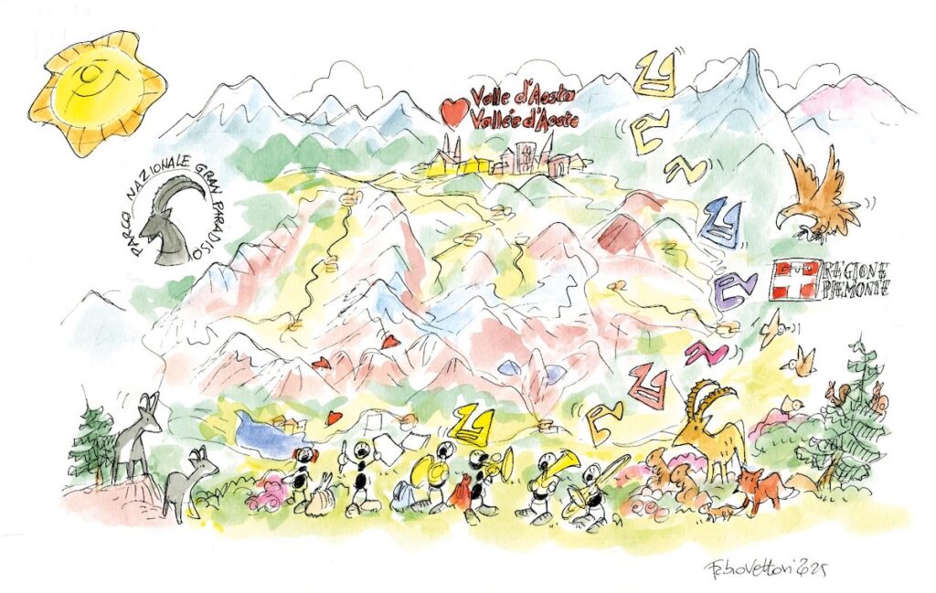 Cartolina Fabio Vettori per Musica nel Gran Paradiso