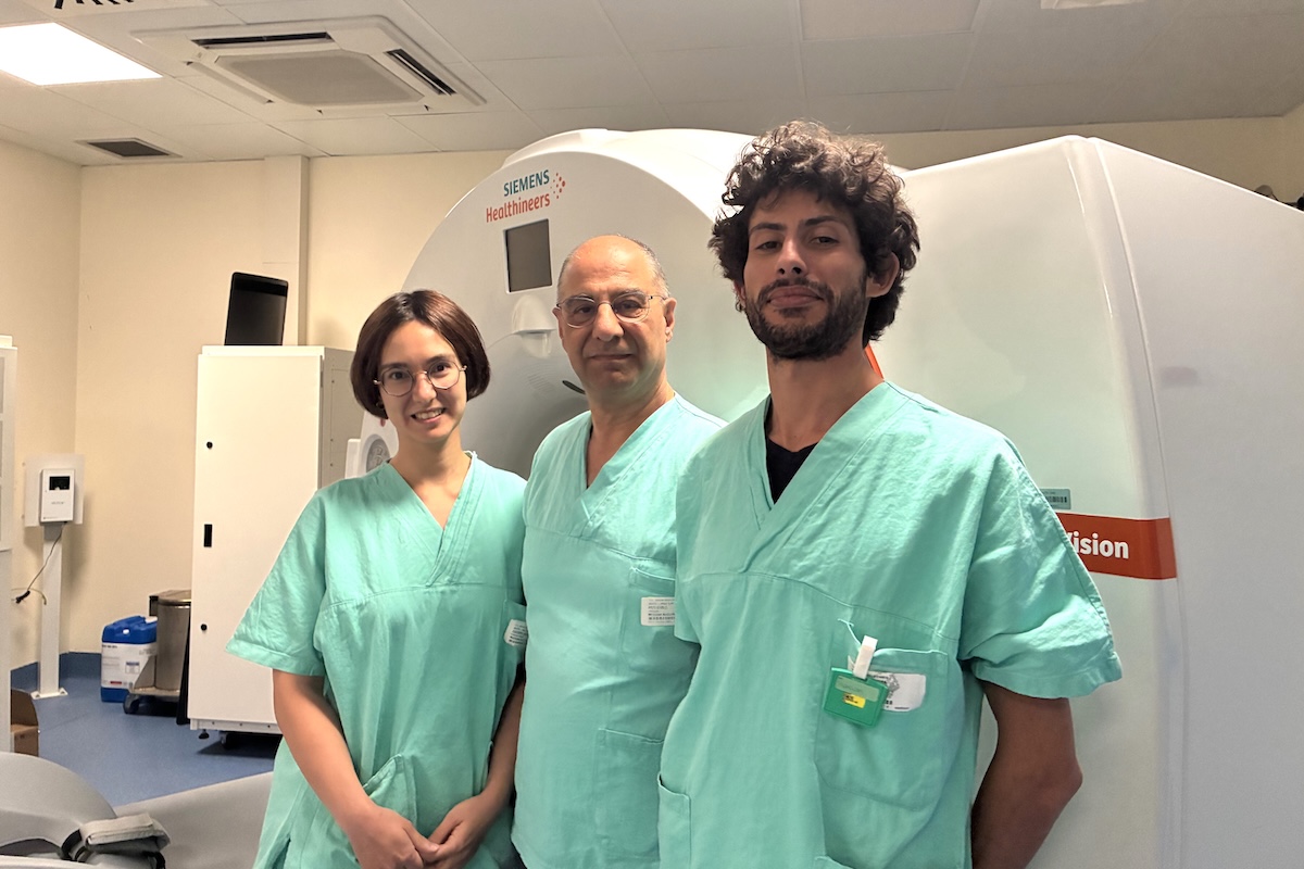 I due nuovi medici di Medicina nucleare, i dottori Zuccotti e Pazienza con il dottor Poti