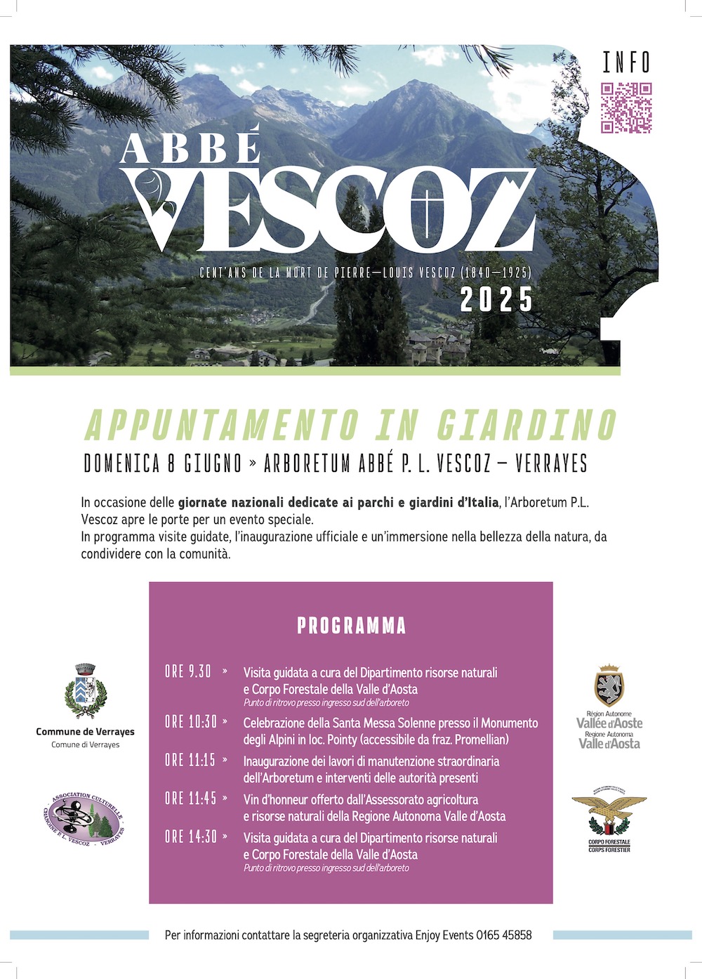 Locandina inaugurazione arboretum verrayes
