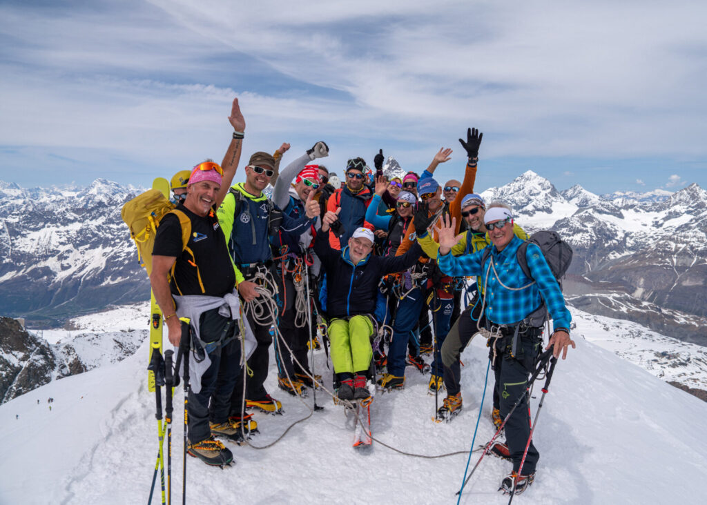 Piersandro Maggi in cima al Breithorn foto di Susanna De Fabiani F&S Photography