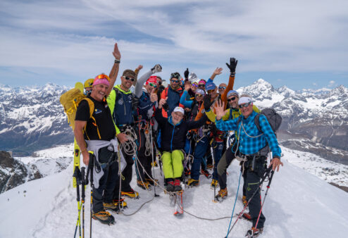 Piersandro Maggi in cima al Breithorn foto di Susanna De Fabiani F&S Photography