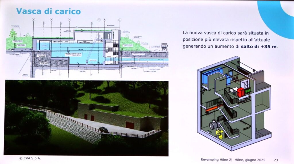 Render lavori di rifacimento dell’impianto idroelettrico di Hône 2