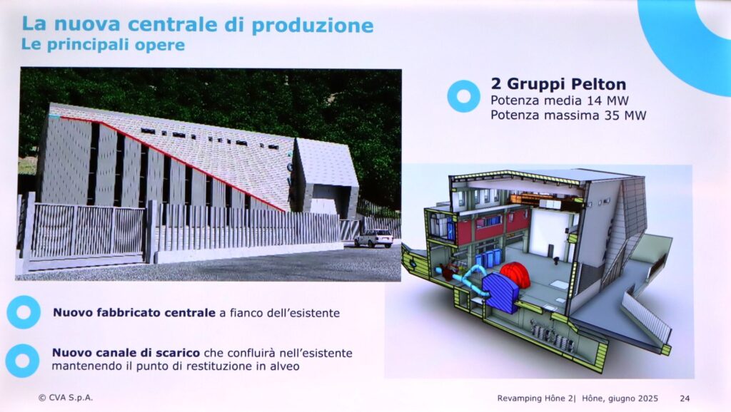 Render lavori di rifacimento dell’impianto idroelettrico di Hône 2