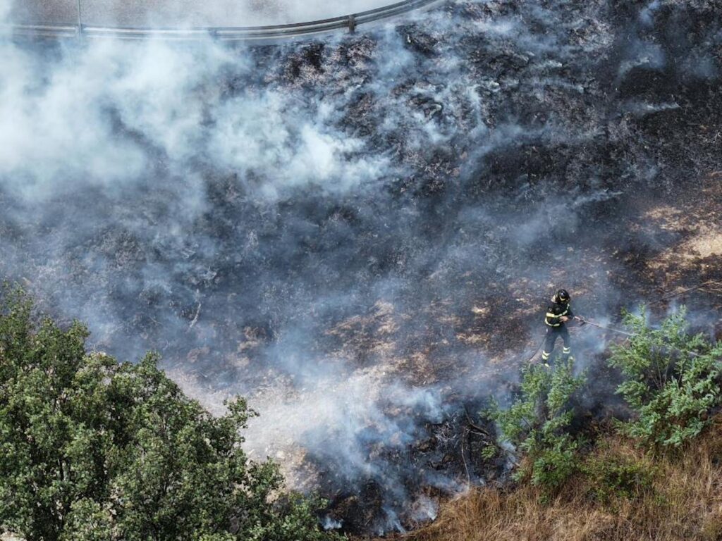 Incendio Regione Borgnalle Aosta