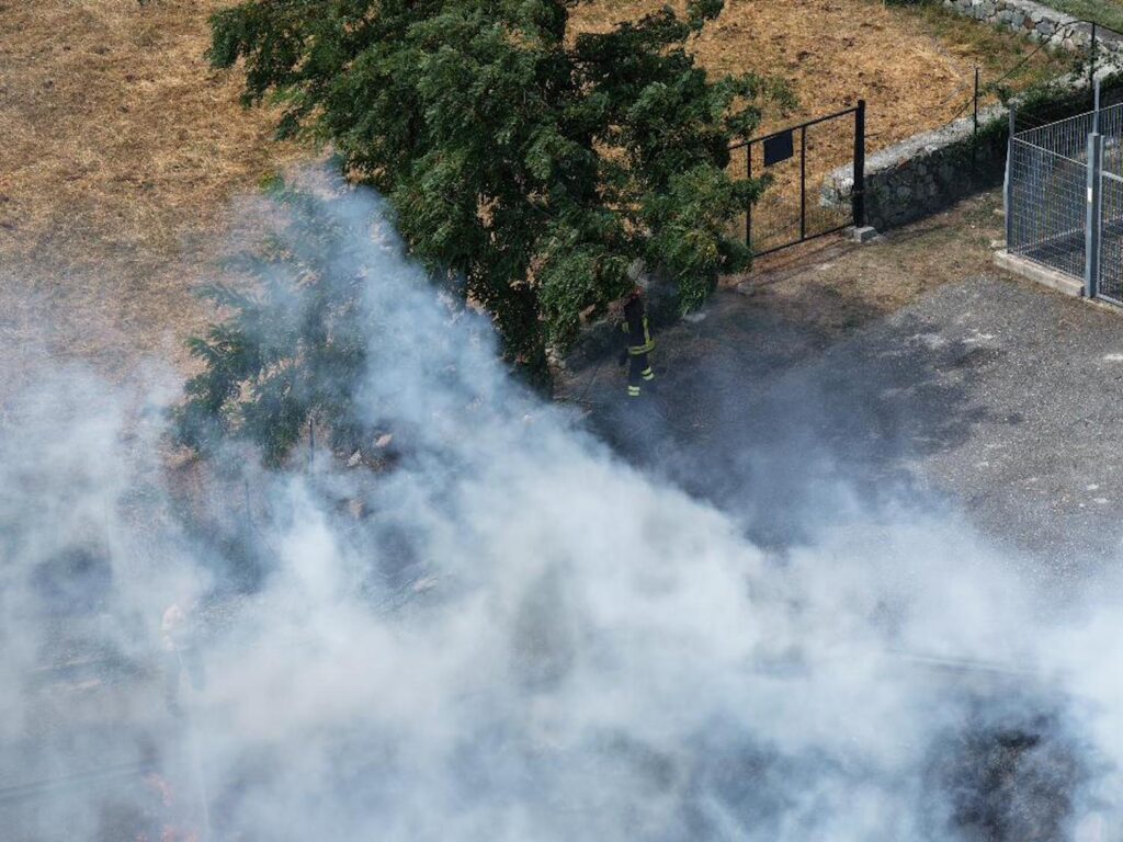 Incendio Regione Borgnalle Aosta