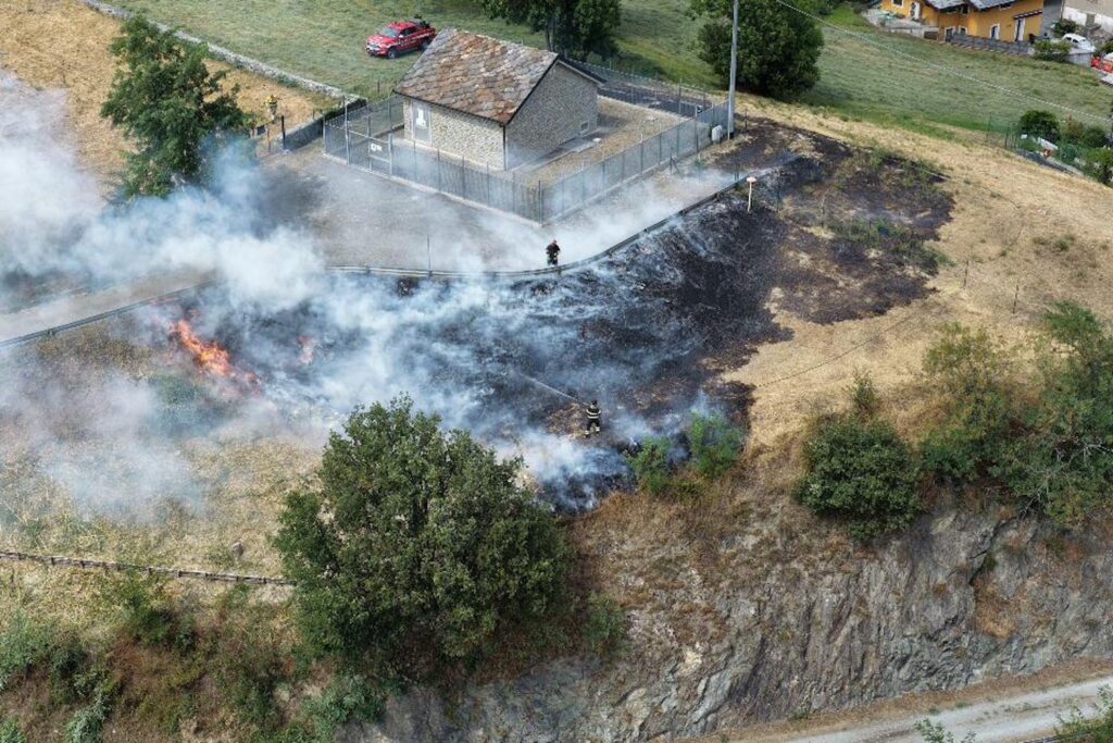 Incendio Regione Borgnalle Aosta