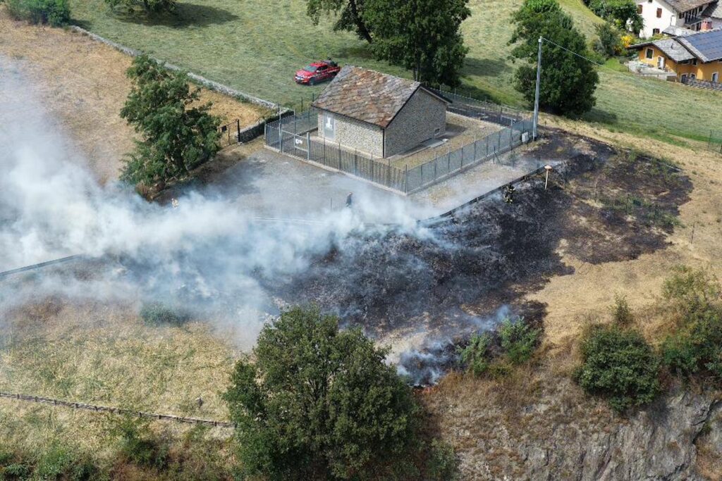 Incendio Regione Borgnalle Aosta