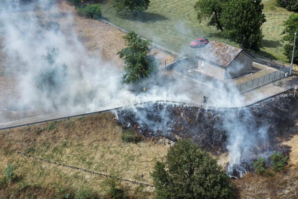 Incendio Regione Borgnalle Aosta