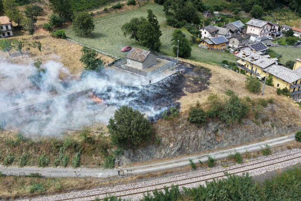 Incendio Regione Borgnalle Aosta