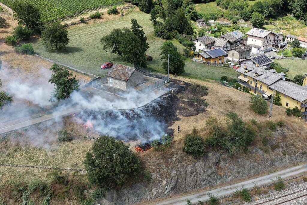 Incendio Regione Borgnalle Aosta