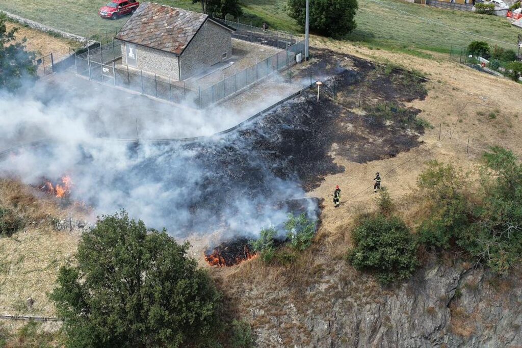 Incendio Regione Borgnalle Aosta